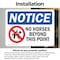 Signmission No Horses Beyond This Point Sign, Vinyl Decal, 10in W x 7in L, 2PK OS-2PACK-NS-D-710-L-14657 - alternate 3